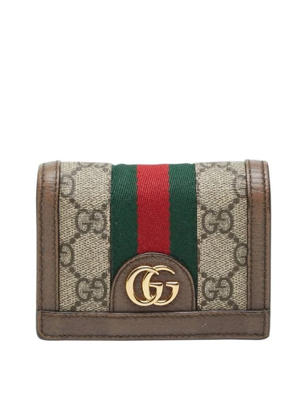 ★SOLD★ Gucci Ophidia GG Supreme Bifold Wallet Compact Beige Multicolor Leather - Picture 1 of 10